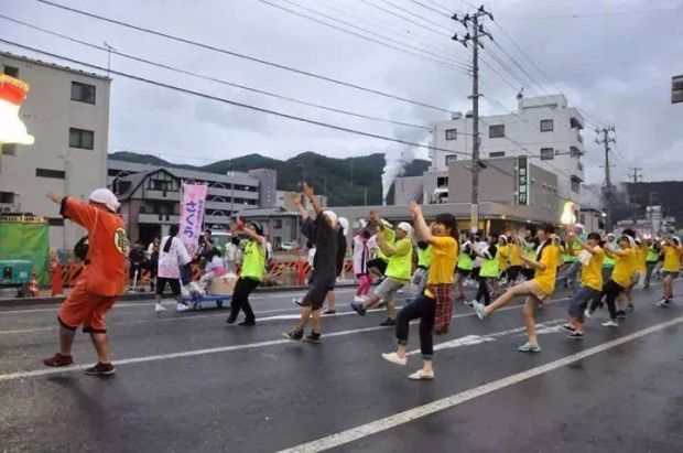 釜石よいさ　本番の様子