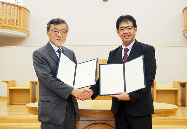 神⽥⼥学園中学校⾼等学校 芦澤康宏校⻑と聖学院⼤学 清⽔正之学⻑